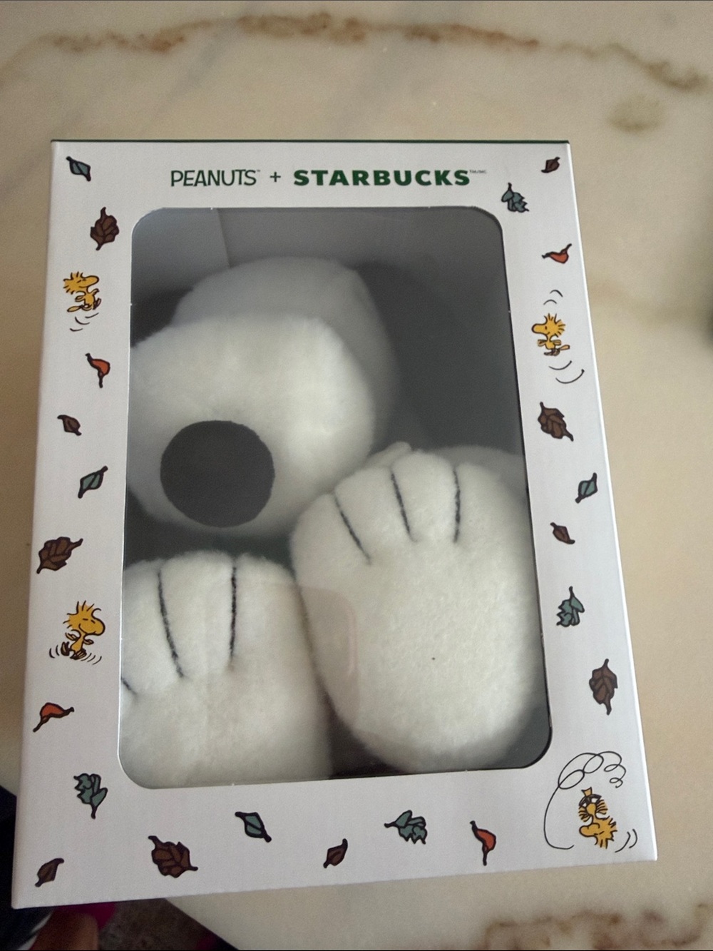 Starbucks White Snoopy Plush Collaboration Collectible
